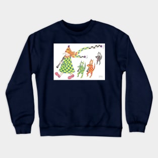 MadCatWoman Leads the Cat Clarinet Quartet Crewneck Sweatshirt